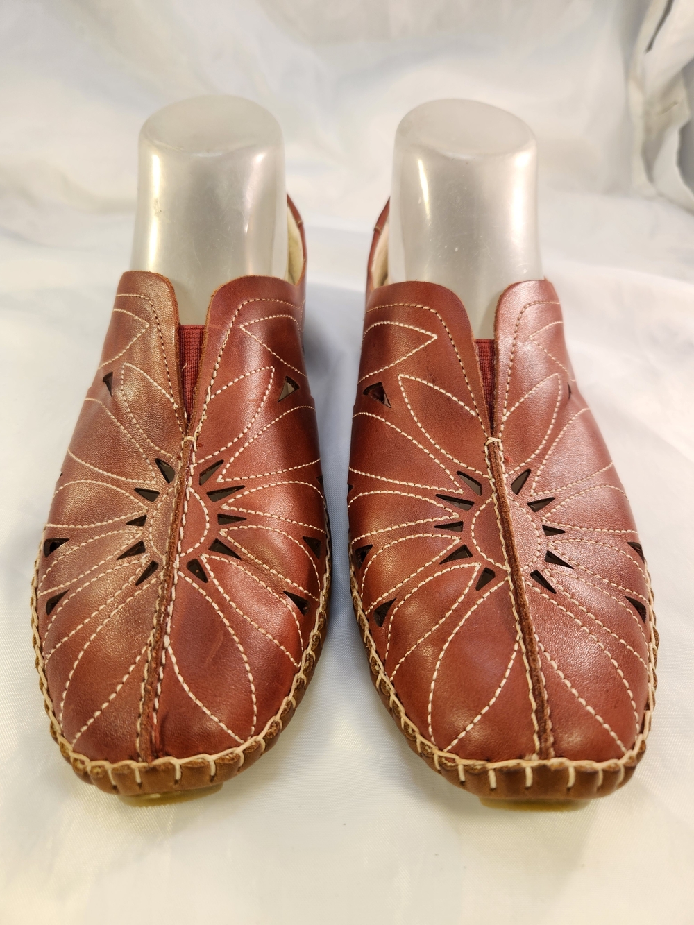 NEW PIKOLINOS JEREZ 578-7399 FLORAL CUT OUT MOCCASINS FLAT BALLET LOAFERS SZ 40